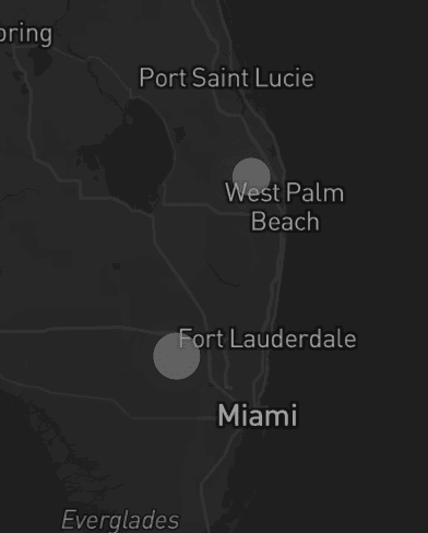 Storm map for 2 areas across Florida