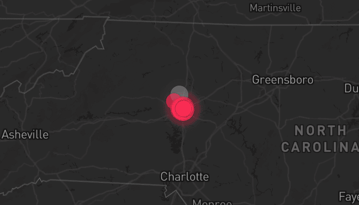 Storm map for the Iredell County, NC area