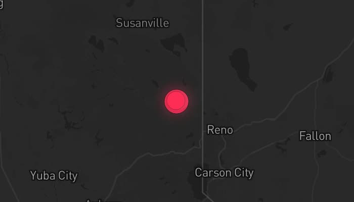 Storm map for the Plumas County, CA area