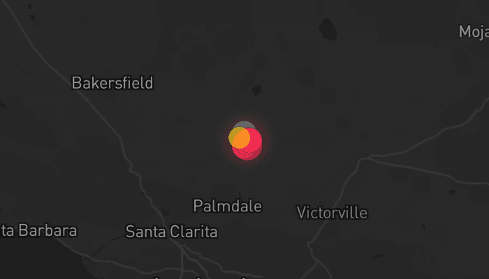 Storm map for the Kern County, CA area