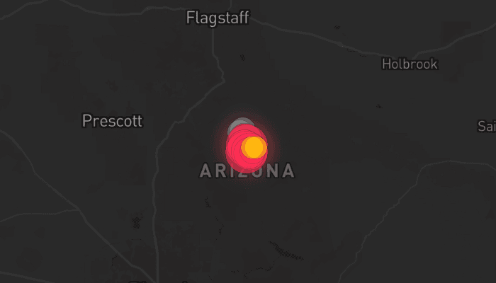 Storm map for 3 areas across Arizona