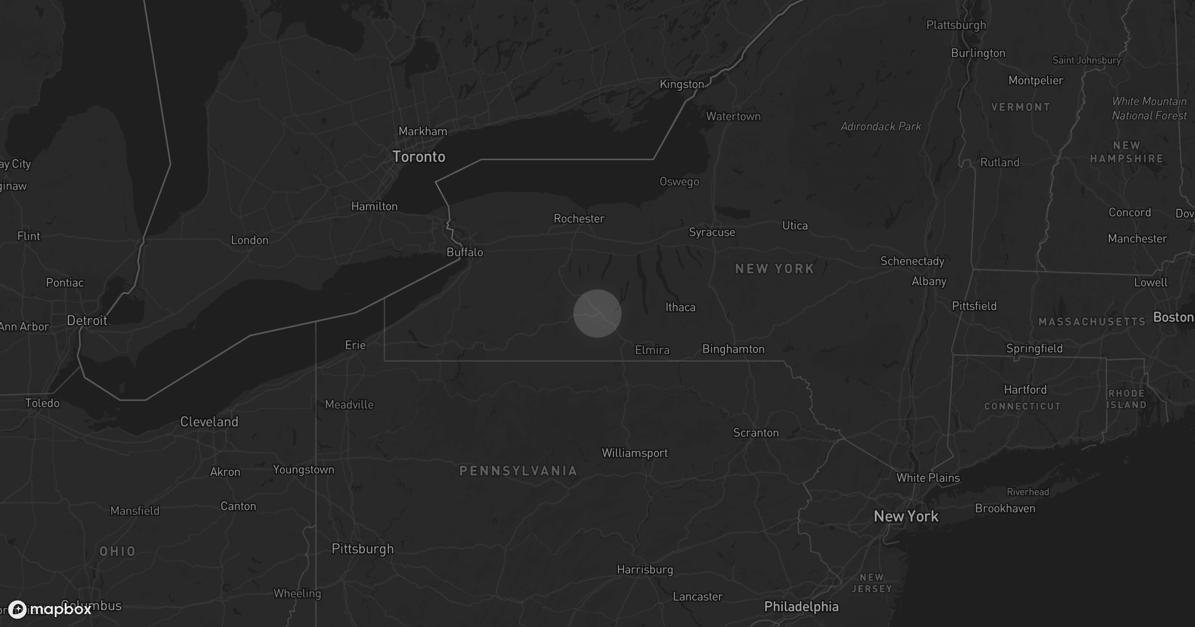 Storm map for the Steuben County, NY area