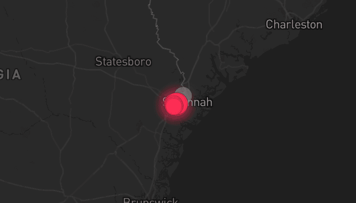 Storm map for the Chatham County, GA area