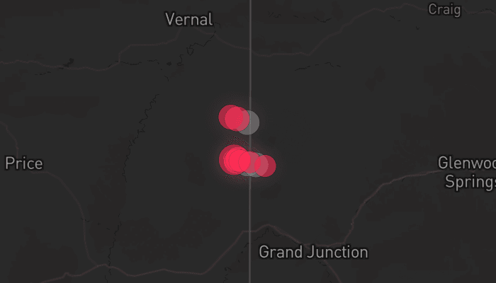 Storm map for 2 areas across Utah and Colorado
