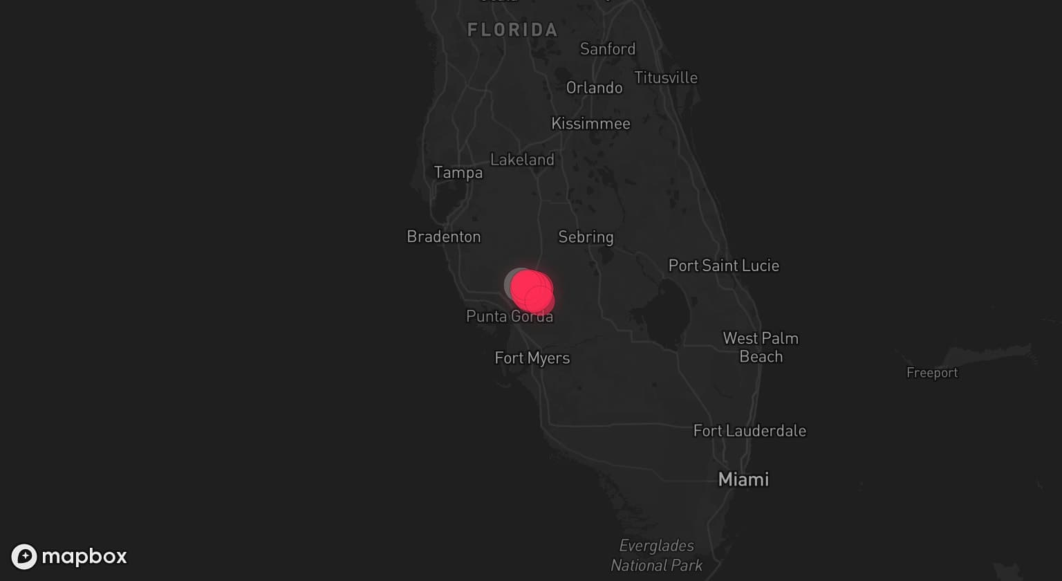 Storm map for the DeSoto County, FL area