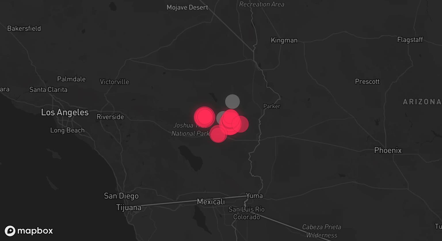 Storm map for 2 areas across California