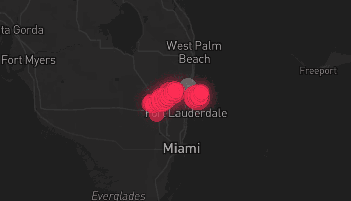 Storm map for 2 areas across Florida