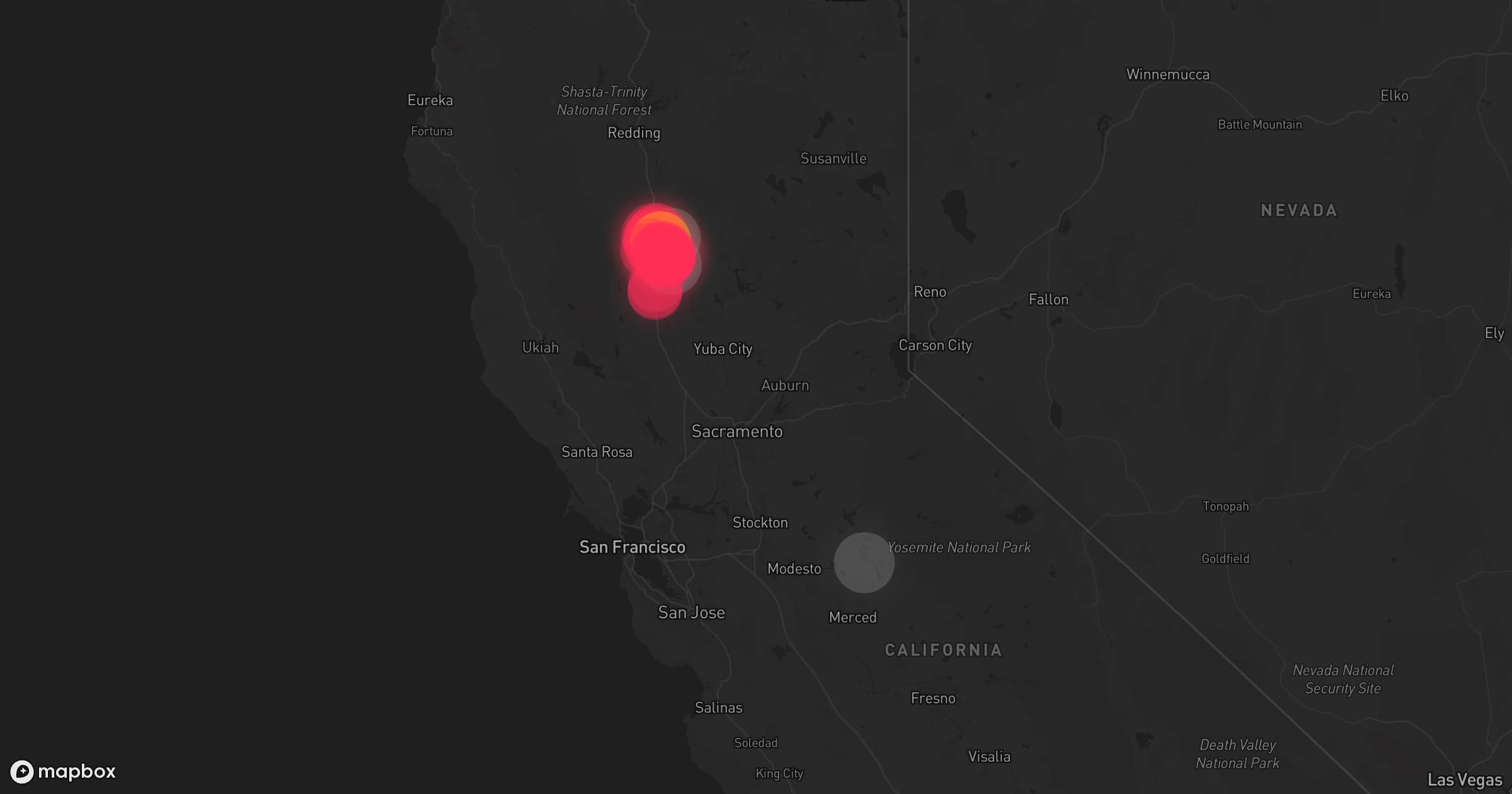 Storm map for 3 areas across California
