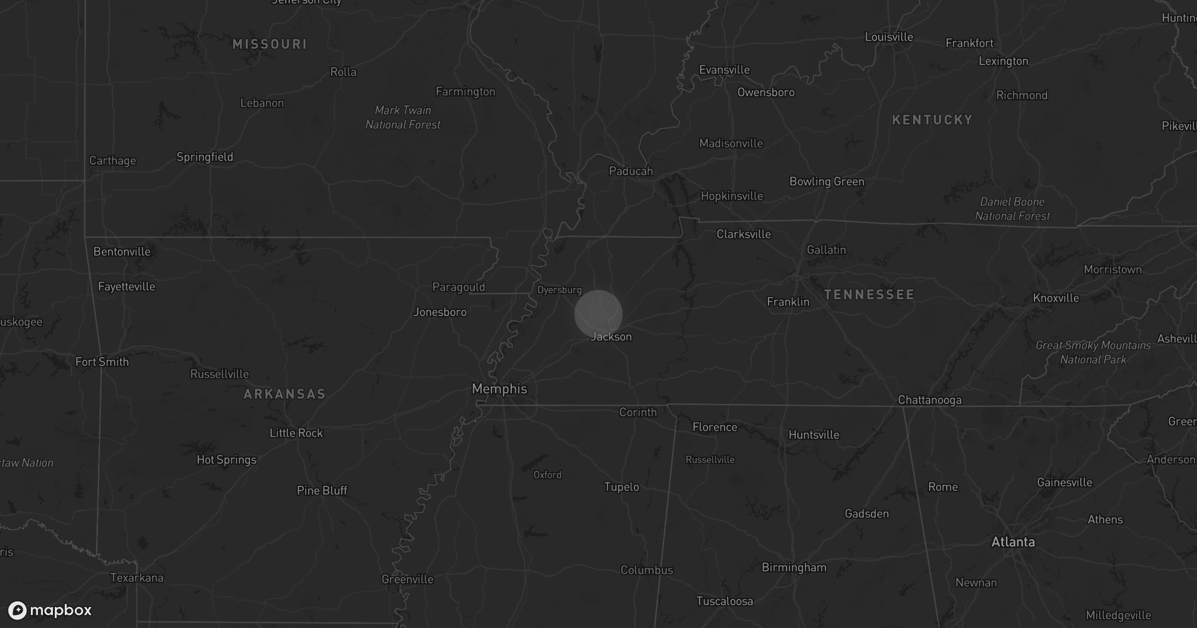 Storm map for the Crockett County, TN area