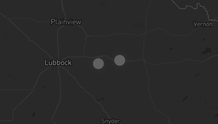 Storm map for 2 areas across Texas