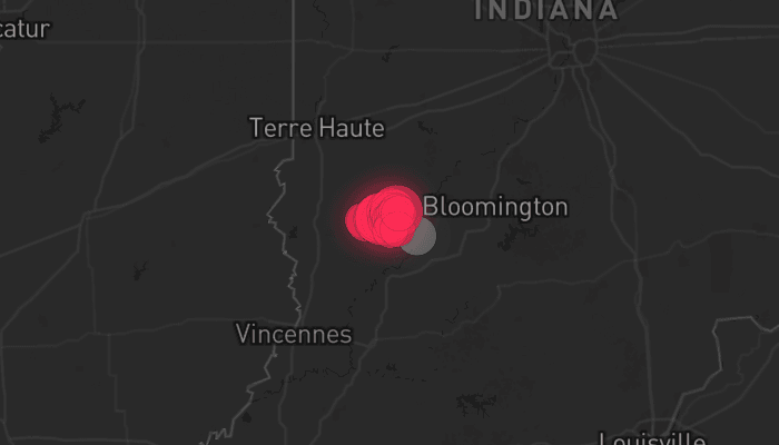 Storm map for the Greene County, IN area