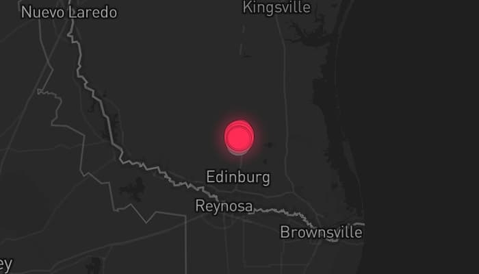 Storm map for the Edinburg, TX area