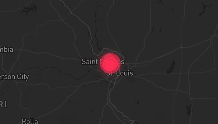 Storm map for the Florissant, MO area
