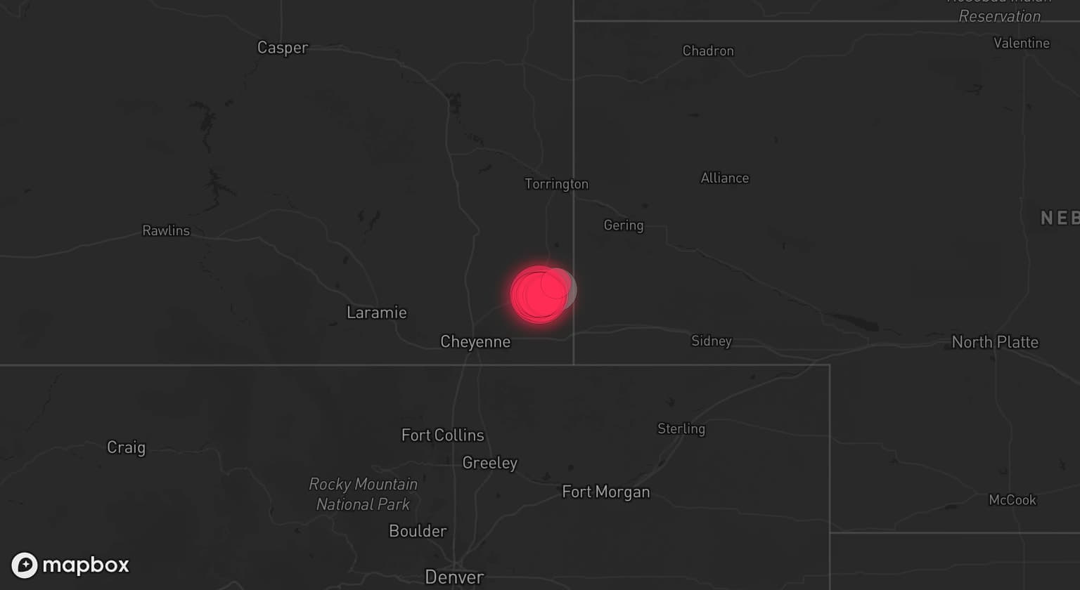 Storm map for the Laramie County, WY area