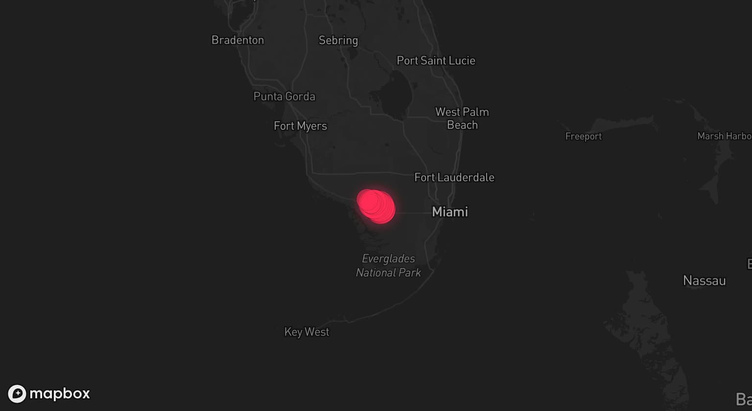 Storm map for the Collier County, FL area