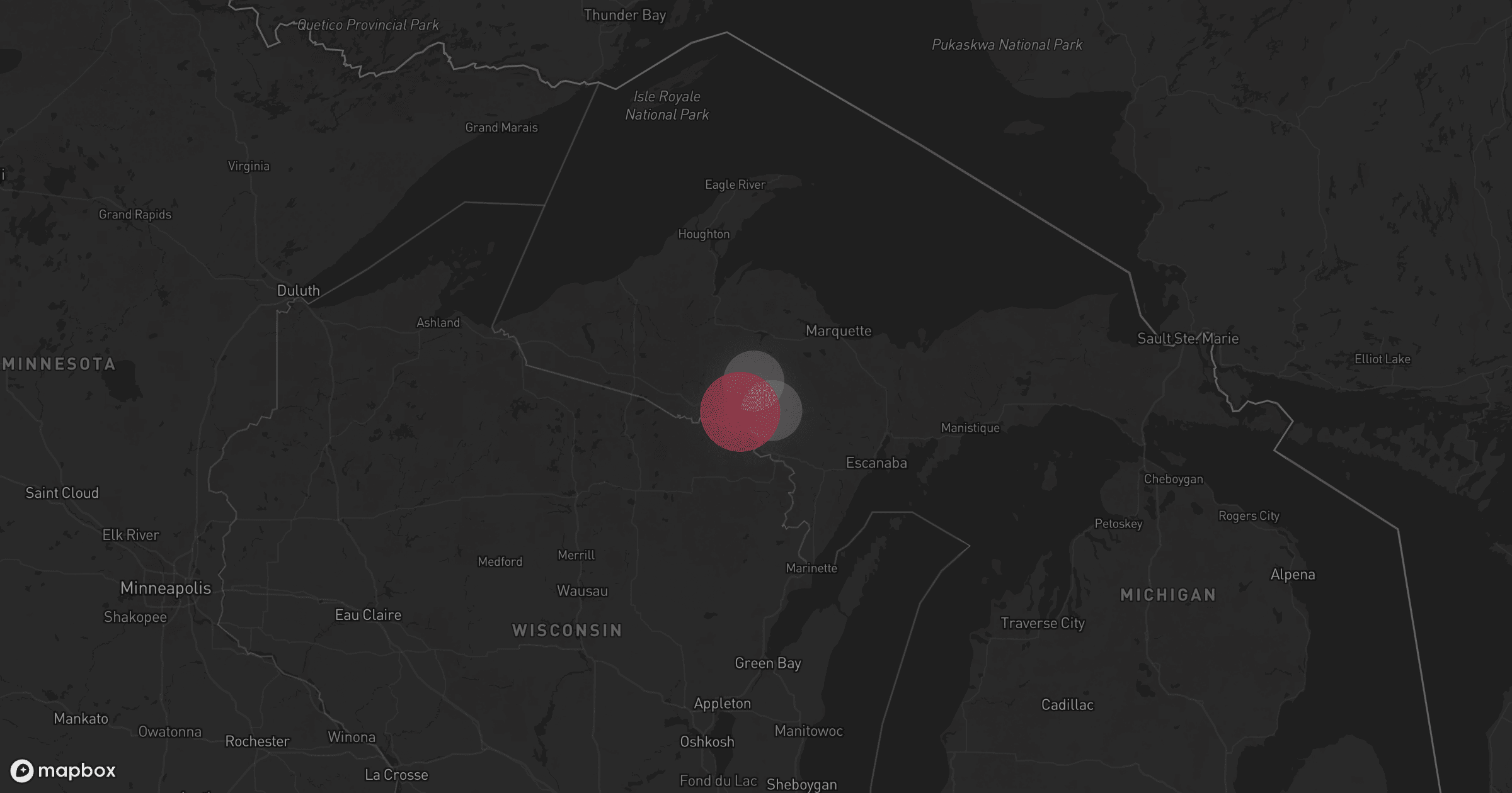 Storm map for 2 areas across Michigan