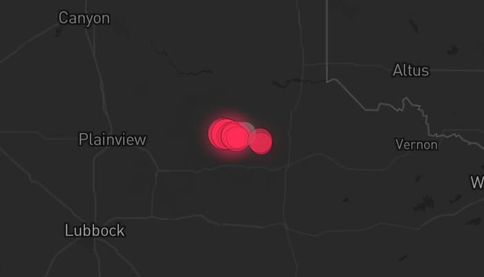 Storm map for the Motley County, TX area