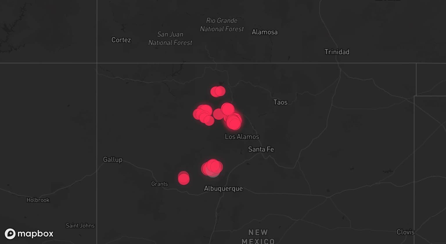 Storm map for the Albuquerque, NM area