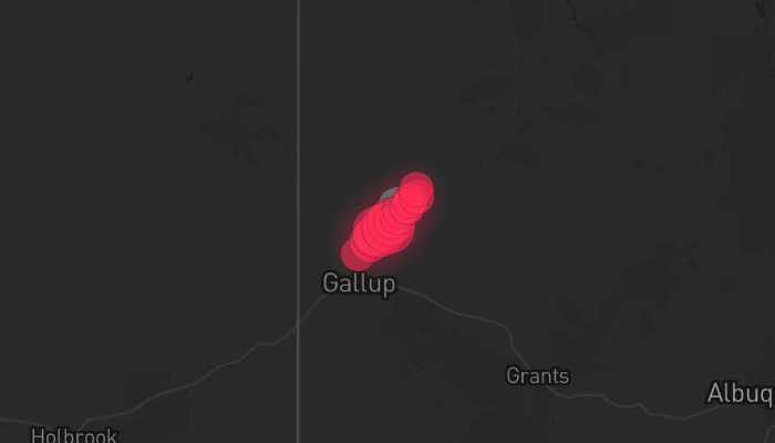Storm map for the McKinley County, NM area