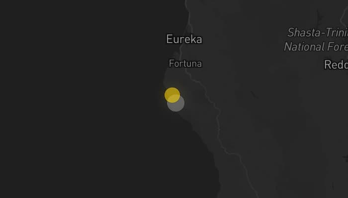Storm map for the Humboldt County, CA area