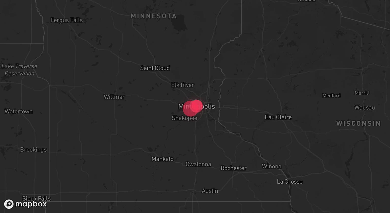 Storm map for the Hennepin County, MN area