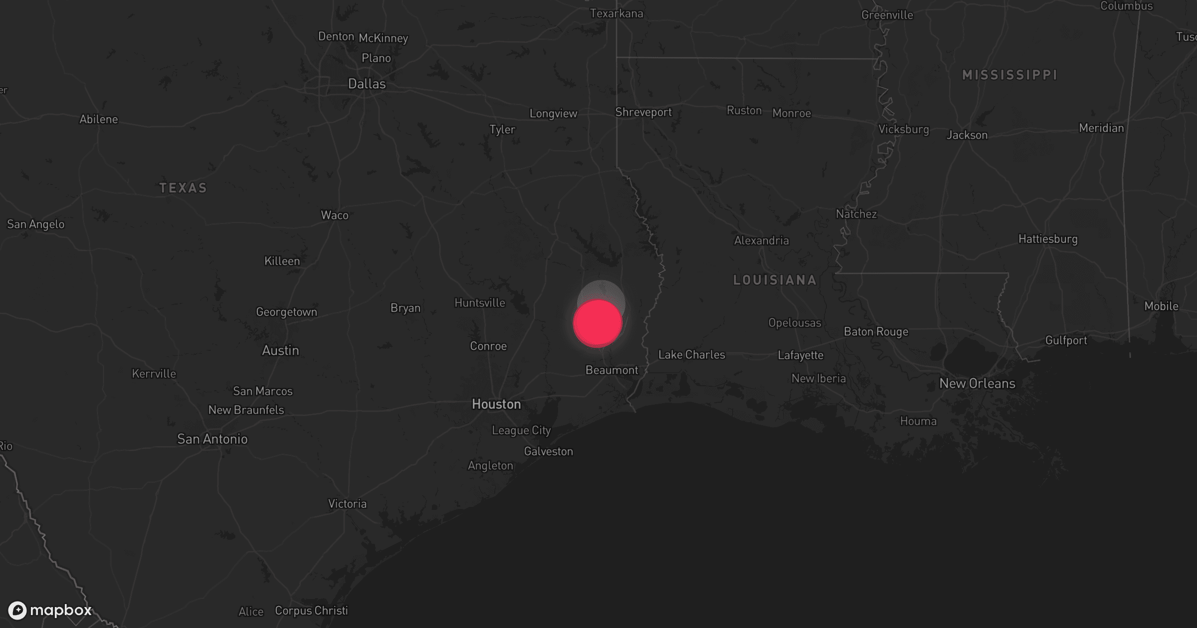 Storm map for the Tyler County, TX area