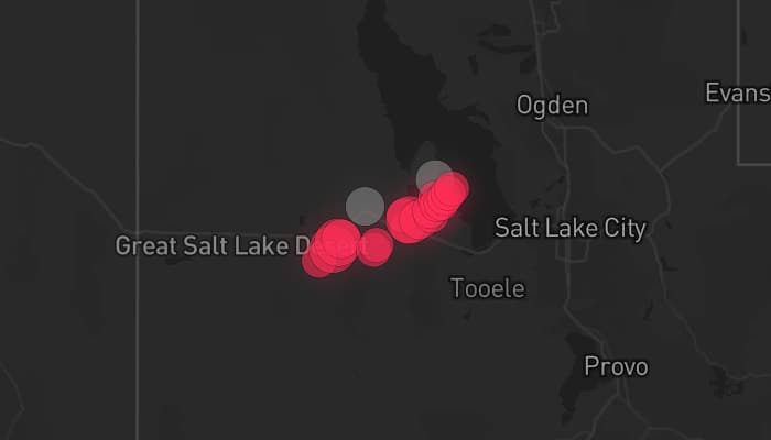 Storm map for 2 areas across Utah