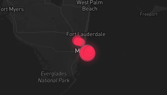 Storm map for 2 areas across Florida