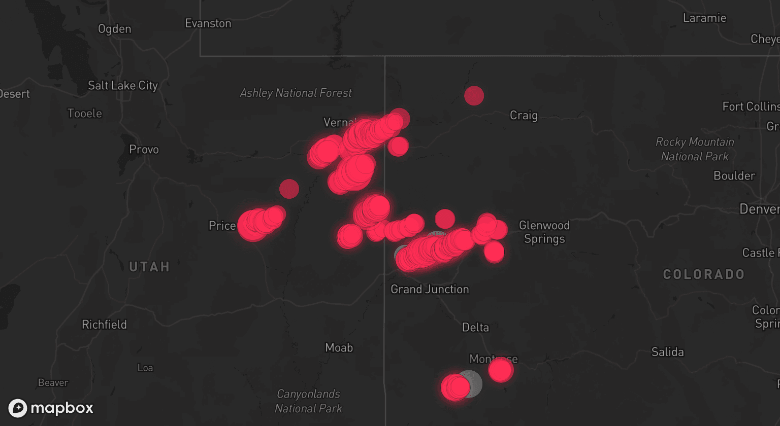 Storm map for 3 areas across Colorado