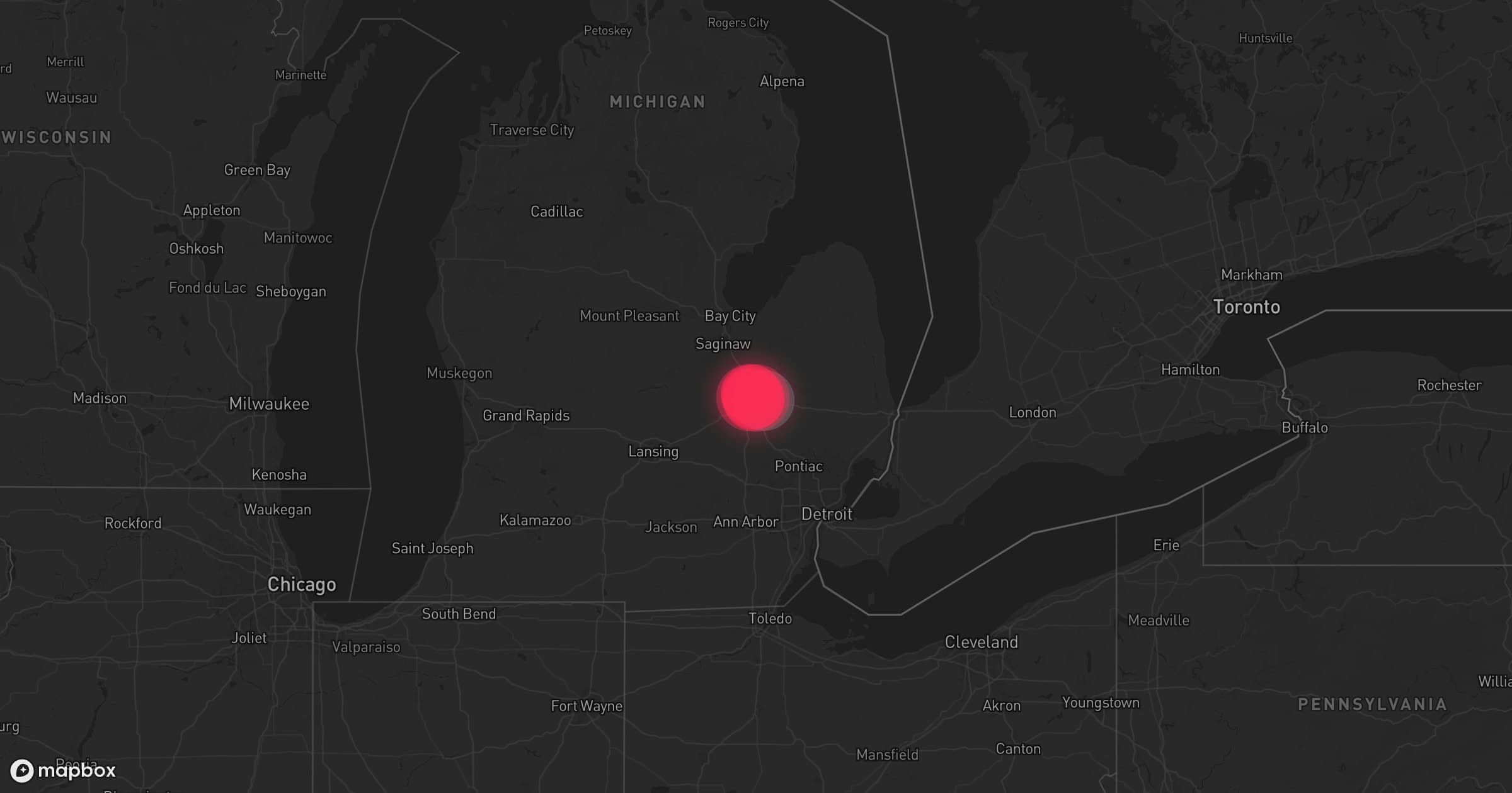 Storm map for the Flint, MI area