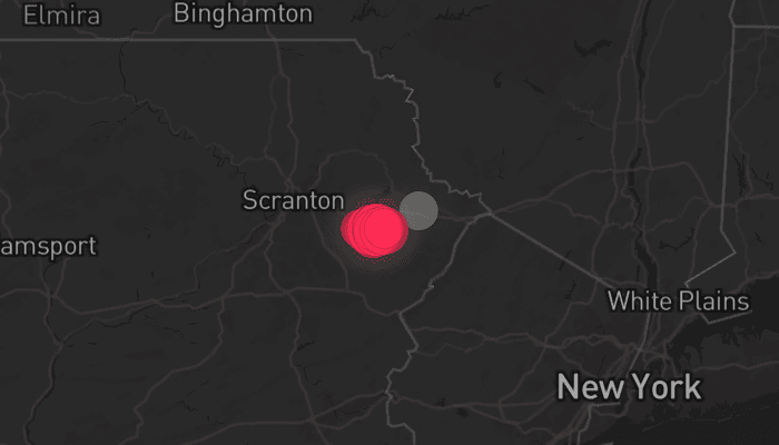 Storm map for the Pike County, PA area