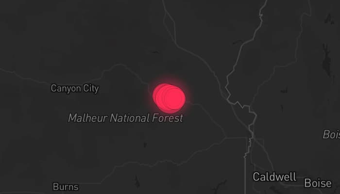 Storm map for the Malheur County, OR area