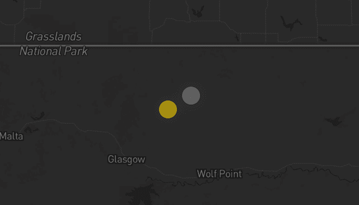 Storm map for the Daniels County, MT area