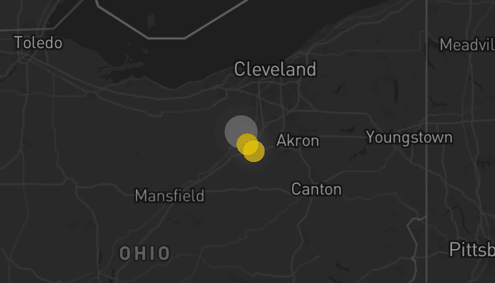 Storm map for the Medina County, OH area