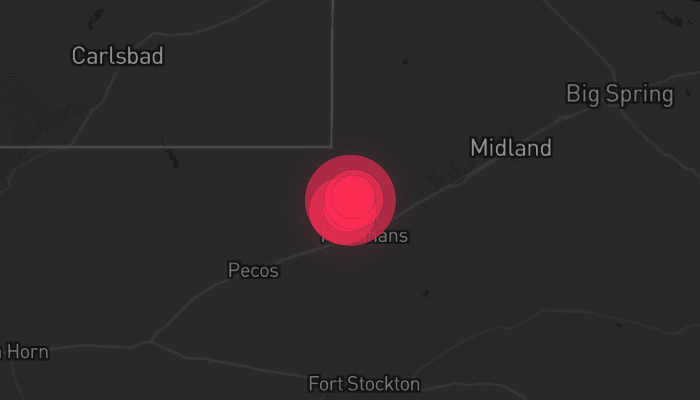 Storm map for the Winkler County, TX area