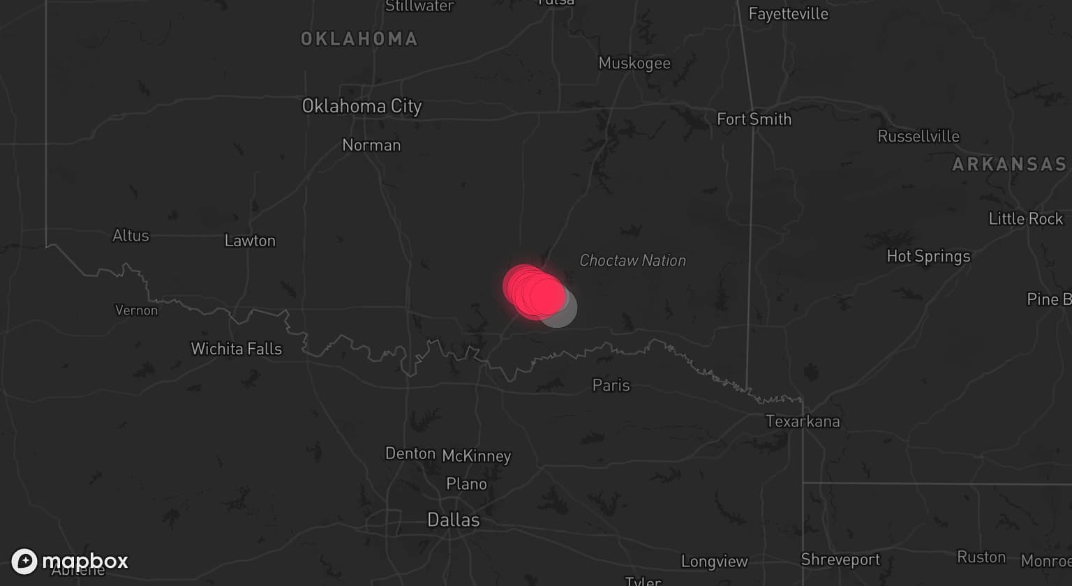 Storm map for 2 areas across Oklahoma