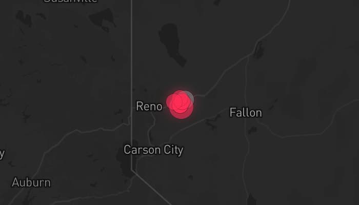 Storm map for the Storey County, NV area