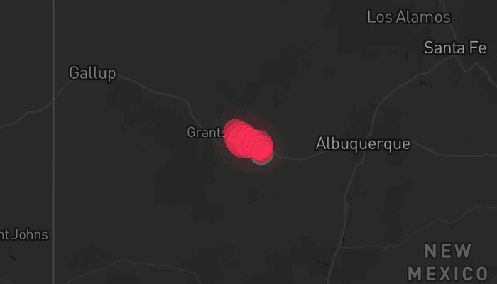 Storm map for the Cibola County, NM area