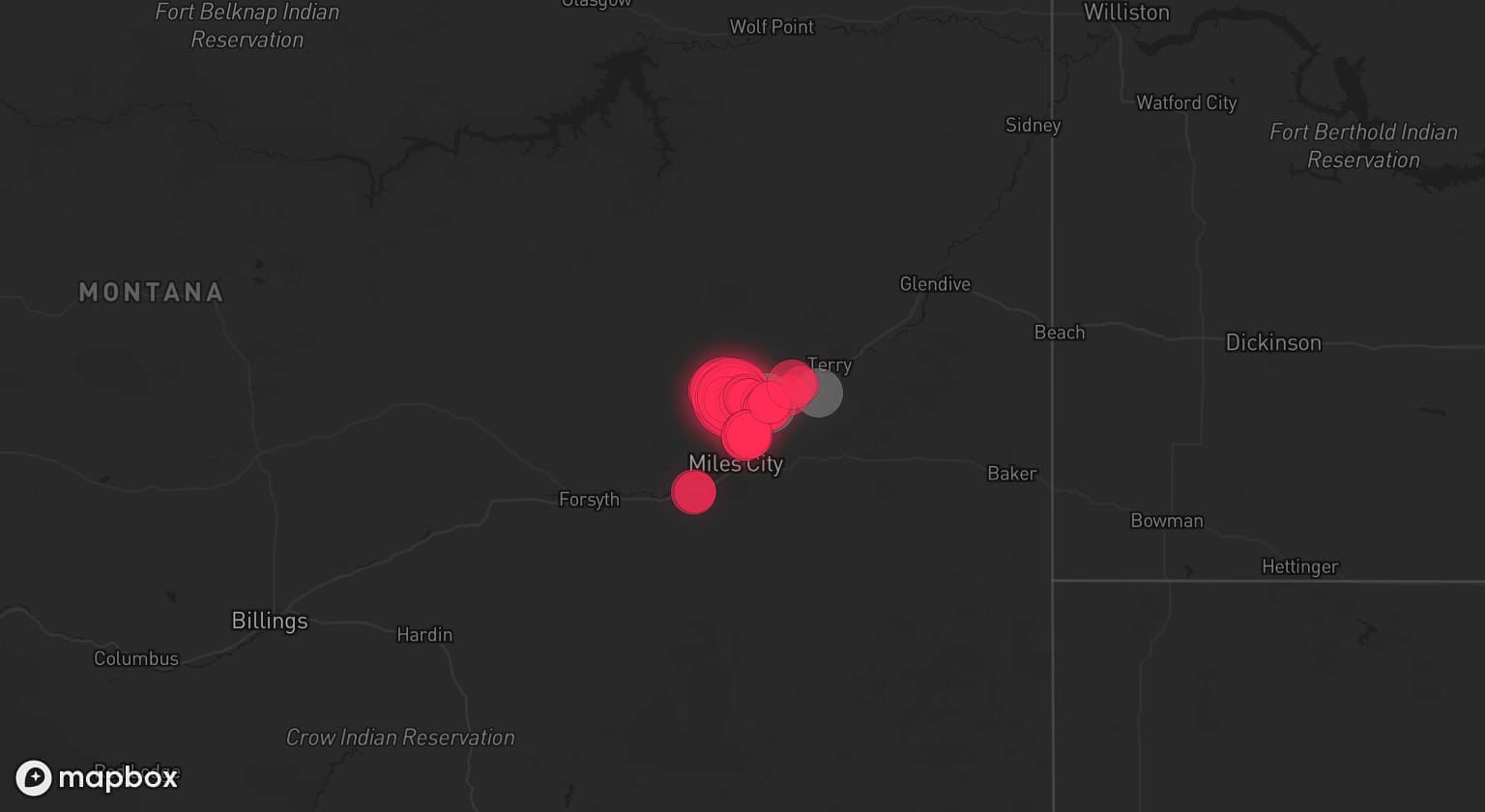 Storm map for 2 areas across Montana