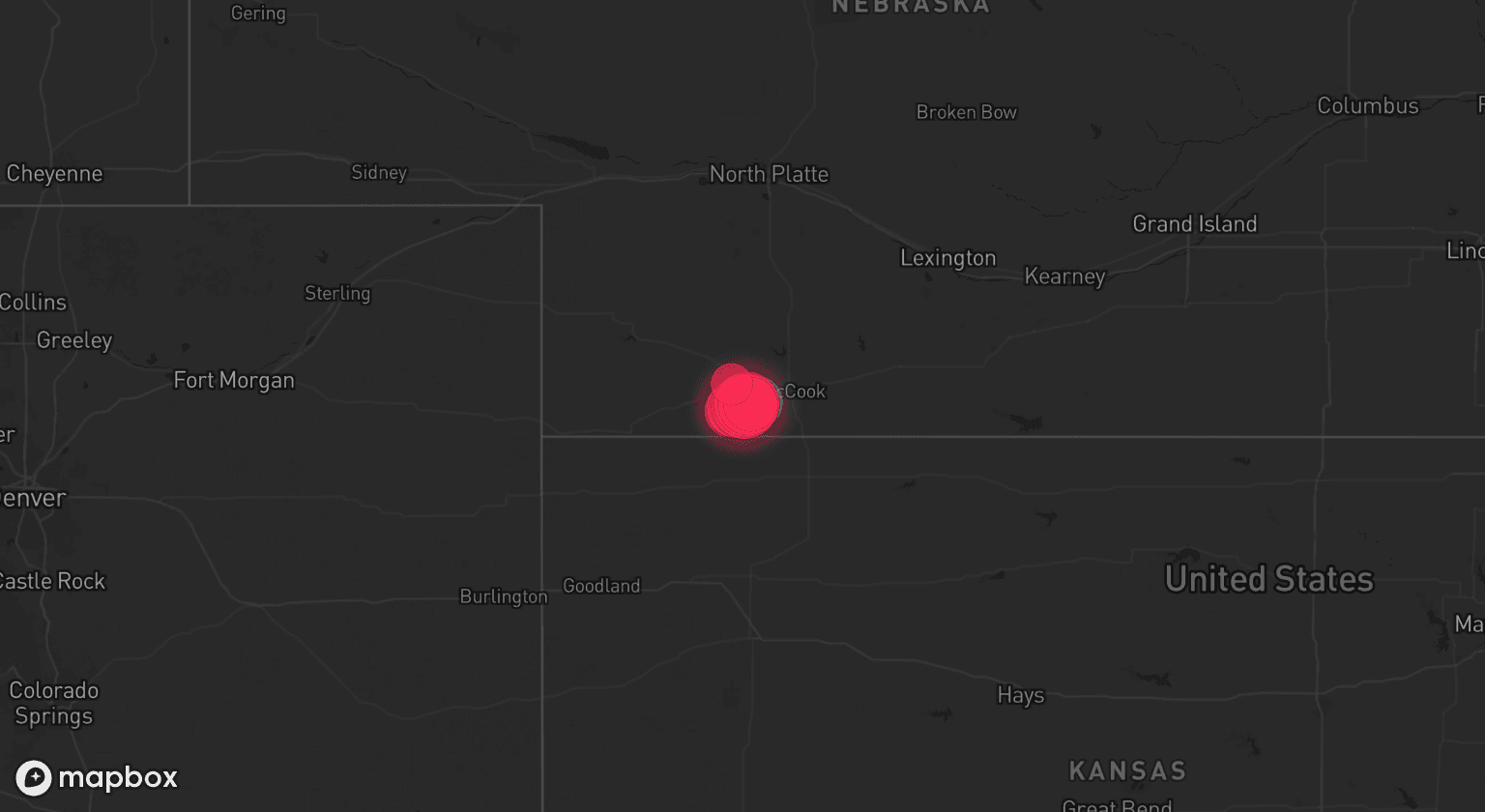 Storm map for the Hitchcock County, NE area