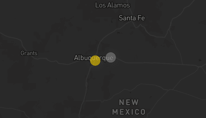 Storm map for the Albuquerque, NM area