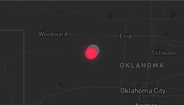 Storm map for the Blaine County, OK area